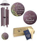 ASTARIN 36" Large Deep Tone Personalized Sympathy Wind Chimes, Memorial Wind Chime for Loss of Mother Father Loved One, Bereavement Gifts Decor Outdoor Patio Garden Graveyard by CozyNest Decor