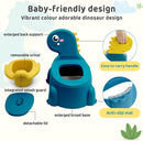 Potty Seat Baby Training Chair Boys Girls Toddler Dinosaur Comfortable children 1-5 years old Baby toilet Animal seat with lid back potty trainer (blue) by TinyTreasures Baby Boutique