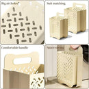 Laundry Basket Hamper,Hanging Wall Collapsible Laundry with Handle,Space-Saving Foldable Storage Dirty Washer Organizer Bin Multi-function Container Waterproof Durable,Set of 2(XL&M) by CozyNest Decor