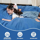 Bmag Giant Bean Bag Chair for Adults, 6FT Bean Bag Chair Convertible Bean Bag Pad, Lazy Sofa Chairs with Memory Foam Filler, Removable Washable Cover for Living Room Bedroom Office - Blue by TinyTreasures Baby Boutique