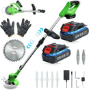 Cordless Weed Wacker,Electric Weed Eater,2 Batteries,Grass Trimmer Cordless,Lightweight and Foldable Design,Weed Erimmer, Green by GreenHaven Gardens