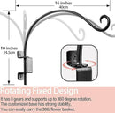 Qiang Ni Swivel Plant Hanger Bracket: Bird Feeder Hanger for Outdoor Wall Mount (16 - A, 16 Inch) by GreenHaven Gardens