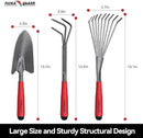 FLORA GUARD Garden Tool Set， 6 Piece Heavy Duty, Large Size Gardening Hand Tools, Sturdy & Durable, Classic Utility Gardening Gift for Men and Women by GreenHaven Gardens