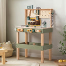 ROBOTIME Wooden Kids Tool Bench, Toddler Tool Bench - Toy Play Workbench Workshop with Tool Belt, Play Tools Set, Drawing Paper for Construction Play, Perfect for Kids Ages 3-5 by TinyTreasures Baby Boutique