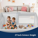 Baby Playpen 74x50 Inch, Playpen for Babies and Toddlers, Play Pen Indoor & Outdoor Active Center, Sturdy Safety Playard with Anti Slip Suction Cups, Skin-Friendly Fabric, Large Space Baby Fence by TinyTreasures Baby Boutique