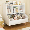 Toy Storage Organizer, 3 Tier Floor Standing Toddler Bookshelf with Legs, 5 Cube Kids Bookshelf and Toy Storage, Book Shelf for Kids Room, Living Room, Nursery, White by CozyNest Decor