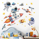 Astronaut Wall Decals - Outer Space Planets Rocket Boys Wall Stickers - Baby Nursery Kids Room Daycare Playroom Wall Decor by TinyTreasures Baby Boutique