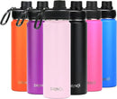 DRINCO Stainless Steel Water Bottle Spout Lid Vacuum Insulated Double Wall Water Bottle Wide Mouth (40oz 32oz 22oz 18oz 14oz) Leak Proof Keeps Cold or Hot (22 oz, 22oz Flamingo Pink) by CozyNest Decor