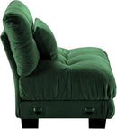 Armless Sofa W/1 Pillow - Green by CozyNest Decor