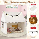 INFANS Kids Play Tent with Washable Mat Star Light Windows, Anti-Trip Large Playhouse Toys for Children Boys Girls, Indoor Outdoor Princess Tents Castle for Toddlers (Black- Wide Door) by TinyTreasures Baby Boutique