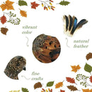 naturevibe 7.5 Inches Feathered Quail Set of 2 Fall Decorations,Artificial Woodland Animals Fall Figurines with Natural Feather as Centerpiece Table Decorations or Autumn Harvest Decor by CozyNest Decor