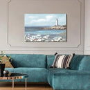 cozy country Lighthouse Wall Art 45"x30" - Coastal Pictures Beach Canvas Ocean Decor - Nautical Artwork Seascape Hand Painting for Living Room, Bedroom, Sea House by CozyNest Decor