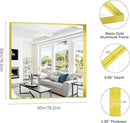 Gold Bathroom Mirror, 30x30 Inch Rectangular Framed Mirror, Large Wall Mounted Bathroom Vanity Mirror Over Sink for Bedroom,Restroom, Living Room, Hangs Vertically or Horizontally