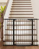 Cumbor 36" Extra Tall Baby Gate for Stairs, 29.7-48" Wide Dog Gates for Doorways, Auto Close Safety Gate for Babies and Pets, Easy Install, Pressure Mounted, Fits Doorways, Stairs, Entryways, Black by TinyTreasures Baby Boutique