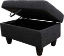 Ottoman Rectangular Storage Ottoman Bench, Footrest Stool Footstool with Lid for Living Room, Bedroom, Entryway, Brown, 28.5"x19"x17.5" by CozyNest Decor