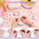 Kids Bracelet Making Kit with Jewelry Box for Girls Charm Beads for Jewelry Making Kit DIY Bracelet Craft Kit for Teen Girls Age 8-12 Kids Toy Birthday Valentine Gifts Christmas by TinyTreasures Baby Boutique