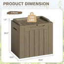 JUMMICO 31 Gallon Resin Deck Box Waterproof Indoor Outdoor Storage Boxes for Patio Furniture Cushions and Garden Tools (Light Brown, 31gallon-2 Packs) by CozyNest Decor