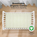 KeaBabies 2-Pack Organic Crib Sheets for Boys, Girls - 52x28 Fitted Crib Mattress Sheet Neutral, Breathable Jersey Cotton Cover for Baby Bed, Toddler Mattress, Soft & Cute Prints (Fleur) by TinyTreasures Baby Boutique