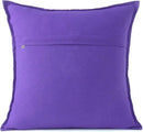Eyes of India Embroidered Decorative Boho Throw Pillow Cover with Mirrors, Handmade Bohemian Accent Cushion Case for Sofa Couch Bedroom Living Room (Purple, 16" x 16") by CozyNest Decor