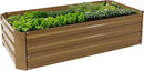 Sunnydaze 11.75" H Raised Metal Garden Bed - Galvanized Raised Garden Bed Outdoor for Vegetables and Flowers - Brown - 4' x 2' Rectangle by GreenHaven Gardens
