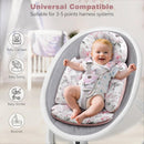 [Upgraded] Infant Car Seat Insert & Newborn Head Support, 3 Strap Covers + Reversible 2-in-1 Design – All Seasons Baby Car Seat Cushion for Stroller, Swing, Rocker, Bassinets by TinyTreasures Baby Boutique