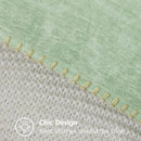 decorUhome Chenille Soft Throw Pillow Covers 22x22 Set of 2, Farmhouse Velvet Neutral Decorative Euro Pillow Covers with Stitched Edge for Couch Sofa Bed Home Decor, Sage Green by CozyNest Decor