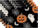 XCHI Boo Spooky Ghost Pumpkin Halloween Placemats Set of 4 Table Mats Table Decorations 12x18 Inch by CozyNest Decor