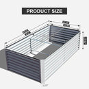 Domi Raised Garden Beds Outdoor, 8x4x2ft Thickening Tall Metal Rectangular Deep Root Box Planter for Vegetables, Flowers, Herbs, and Succulents 2" Deep w/ 456 Gallon Capacity - Silvery by GreenHaven Gardens