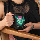 Customized Name Coffee Cup, Custom Hot Air Balloon Mug With Heart-Shaped, Personalized Northern Lights Ceramic Mug, Gift For Couples On Valentine's Day, Love Black Cup 11oz Or 15oz by CozyNest Decor