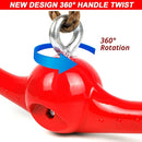 Ninja-Twister Swing Spins Set: Slackline Attachments - 360° Handle Twist-Spin Flips Toy Activate Ninja Powers Warrior Accessories Kids Hang Toys for Playground Backyard, Red by TinyTreasures Baby Boutique