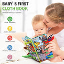Jollybaby Crinkle Books for Babies, Sensory Soft Touch and Feel Baby Toys for 0-6 Months Infants, Newborn Montessori Early Educational Cloth Toys, Baby Girl & Boy Gift(Jungle Tails) by TinyTreasures Baby Boutique