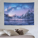 HZOHNAGO Mountain Tapestry Aurora Snow Mountain Sunset Pattern Printed Wall Tapestry Wall Hanging for Bedroom Living Room Dorm 80" W x 60" H by CozyNest Decor