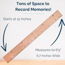 Wooden Growth Chart for Wall - Size Height Chart for Kids, Growth Measuring Board and Kids Height Wall Chart, Growth Chart for Kids, Height Chart for Wall - Natural (63"x6.7") by TinyTreasures Baby Boutique