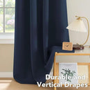 H.VERSAILTEX Premium Blackout Navy Curtains Thermal Insulated Home Fashion Window/Door Panel Drapes for Living Room,Antique Grommets,52" W x 84" L - Set of 2 by CozyNest Decor