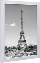 VCK Poster Frames 13x19 White 3 Pack, Solid Wood Picture Frames for Wall Mounting Hanging Art and Puzzle Frame by CozyNest Decor