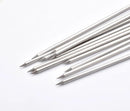 10 Inch Metal Barbecue Skewers, Stainless Steel BBQ Skewers, Shish Kebab Kabob Skewers 12 Pcs by GreenHaven Gardens