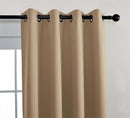 MIUCO Blackout Curtains Room Darkening Curtains Textured Grommet Window Curtains for Living Room 2 Panels 52x84 Inch Long Taupe by TinyTreasures Baby Boutique