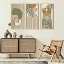 IARTTOP Boho Mid-century Modern Wood Wall Art 16x32 Inch Large Green Abstract Wood Wall Decor Mid Century Bohemian Artwork for Bedroom Living Room Office Kitchen Set of 3 by CozyNest Decor