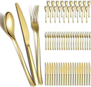 Berglander Gold Wedding Silverware Set 60pcs Service for 20, Titanium Plating Stainless Steel Flatware Set, Gold Spoons Forks Knives Set for Home, Wedding, Restaurant, Dishwasher Safe by CozyNest Decor