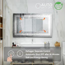 WELLFOR LED Bathroom Vanity Mirror 40 x 24 Inch, Lighted Anti-Fog Dimmable Mirror, IP44 Waterproof Wall Mounted Makeup Mirror, Packed with US Standard Plug and Touch Switch, (Horizontal/Vertical) by CozyNest Decor