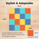 MioTetto Foam Floor Tiles for Kids - Non-Toxic Comfortable Baby Play Mat and Interlocking Foam Tiles, Fits with 50x50 Playpen Mat for Crawling & Development, Soft Play Mat for Babies 6-12 Months by TinyTreasures Baby Boutique