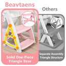 Potty Training Seat: 2 in 1 Design Potty Seat for Toilet & Nursery Step Stool for Sink Potty Training Toilet with Height Adjustable Ladder for Kids of All Ages (Light Pink) by TinyTreasures Baby Boutique