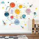 Outer Space Planets Wall Decals - Astronaut Rocket Boys Wall Stickers - Baby Nursery Kids Room Daycare Playroom Wall Decor by TinyTreasures Baby Boutique