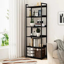 NUMENN Bookshelf, 6 Tier Bookshelves, Home Office Bookcase Shelf Storage Organizer, Free Standing Storage Shelving Unit for Bedroom, Living Room and Home Office, Black by CozyNest Decor