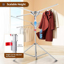 Tripod Drying Rack Height Adjustable, 2025 Upgraded Foldable Portable Standing Drying Rack,Carbon Steel Material Drying Rod, Easy to Install,Use for Indoor and Outdoor Clothes, Towel Drying by TinyTreasures Baby Boutique