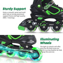 Nattork Blade Roller Skates for Boys with Light Up Wheel, Outdoor & Indoor Illuminating Black Inline Skates for Boys Little Kids Toddler Ages 5-8 4 5 6, Beginners by TinyTreasures Baby Boutique