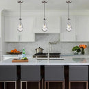 Modern Raindrop Pendant Lights, Kitchen Island Pendant Lights, Nickel Colored Brass Base Dining Room Light Fixture, and Interior Chandelier in The Living Room Hallway, Including The Bulb by CozyNest Decor