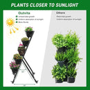 Outvita 4.4 FT Vertical Garden Bed, 5 Tier Vertical Raised Planter, Removable Black Raised Bed Box with 4 Wheels, Movable Elevated Vegetable Flower Planter for Patio Yard Indoor Outdoor by GreenHaven Gardens