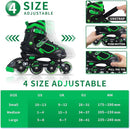 Nattork Blade Roller Skates for Boys with Light Up Wheel, Outdoor & Indoor Illuminating Black Inline Skates for Boys Little Kids Toddler Ages 5-8 4 5 6, Beginners by TinyTreasures Baby Boutique