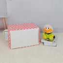 LANGYASHAN Rectangular Storage Bin Collapse Canvas Fabric Cartoon Storage Basket with Handles for Organizing Home Kitchen Boys and Girls Toys Office Closet Shelf Baskets (Rec pink heart) by TinyTreasures Baby Boutique